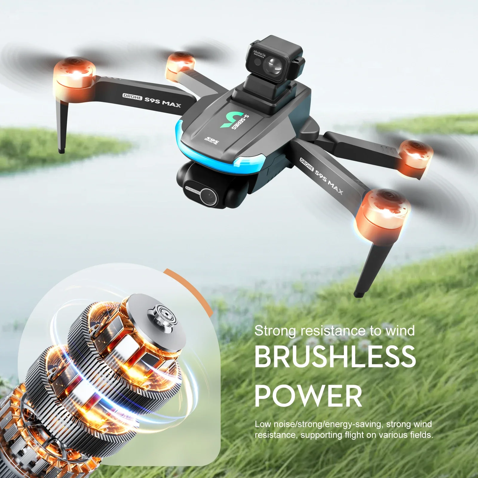 NEW S9S MAX MINI Drone 4K 2-Ax - Drone Remote Controller Lanyard recension och pris